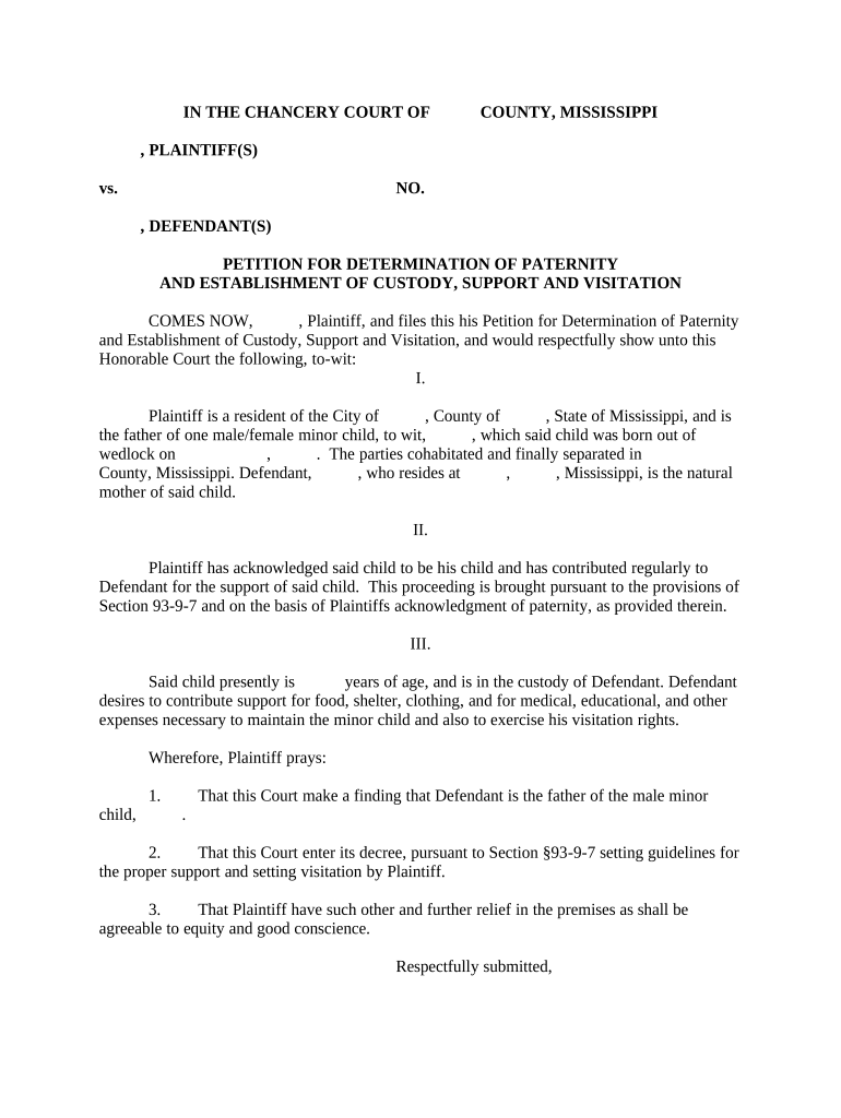 Ms Determination Custody  Form