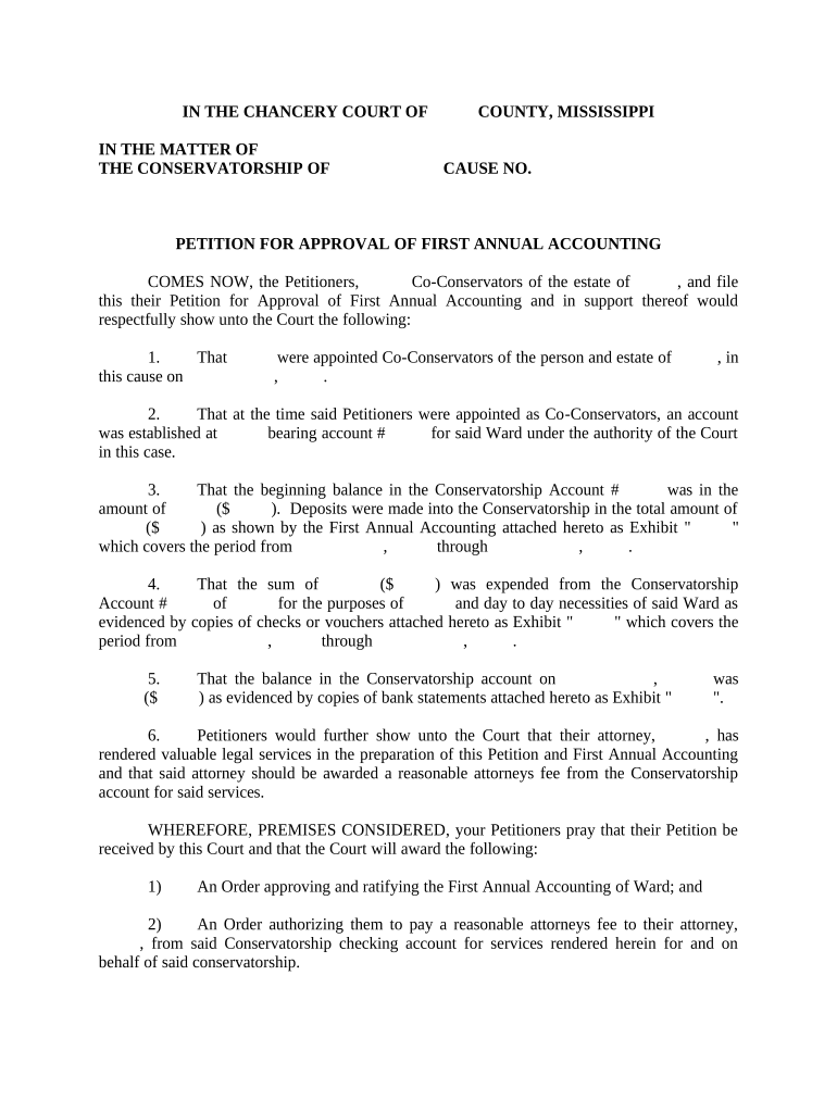 Petition Accounting  Form