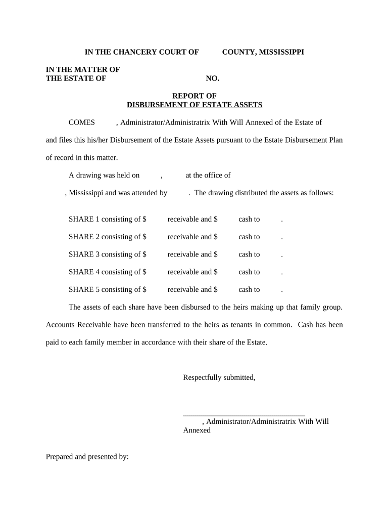 Mississippi Assets  Form