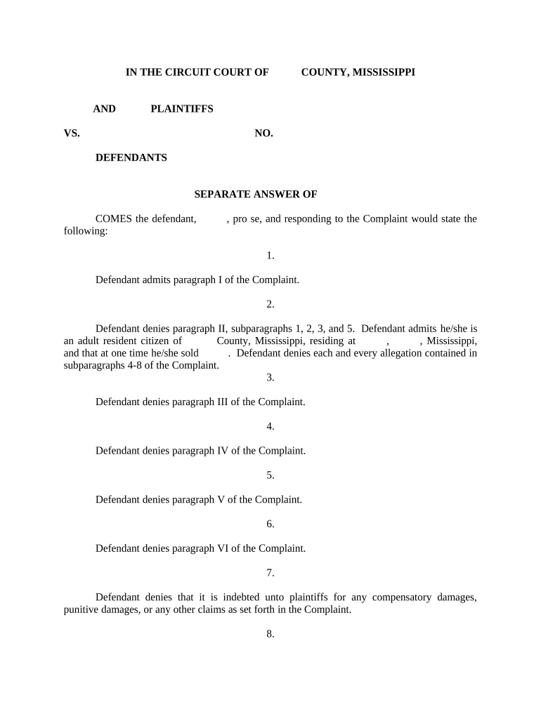 Co Defendant  Form