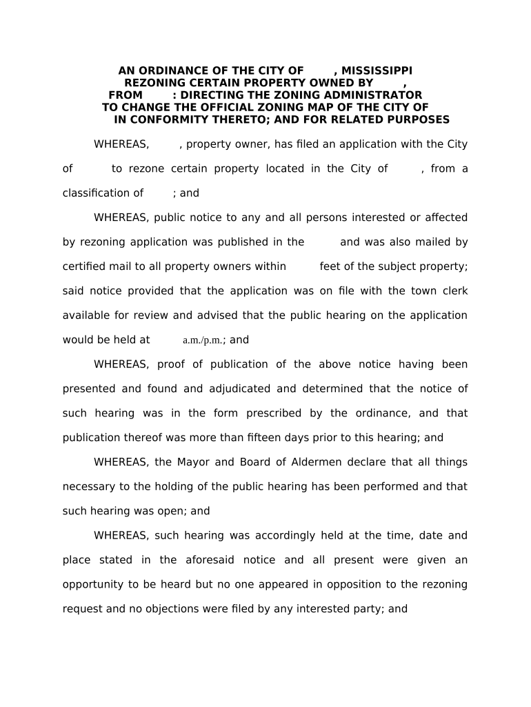 Rezoning Property Form