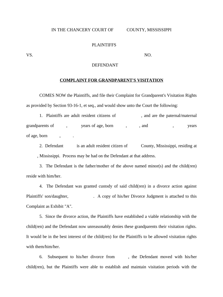 Ms Grandparents Form