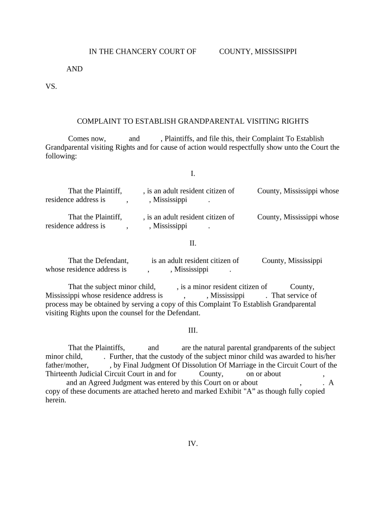 Grandparents Rights  Form