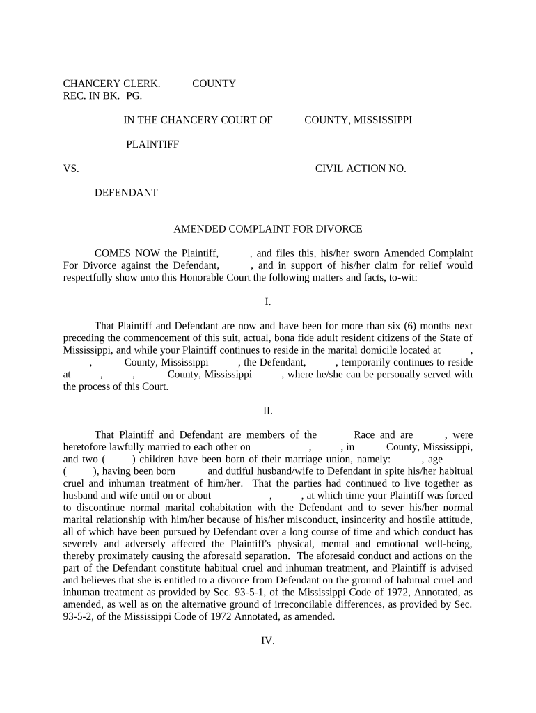 Reply to Motion to Cite Plaintiff for Contempt and Counterclaim Mississippi  Form
