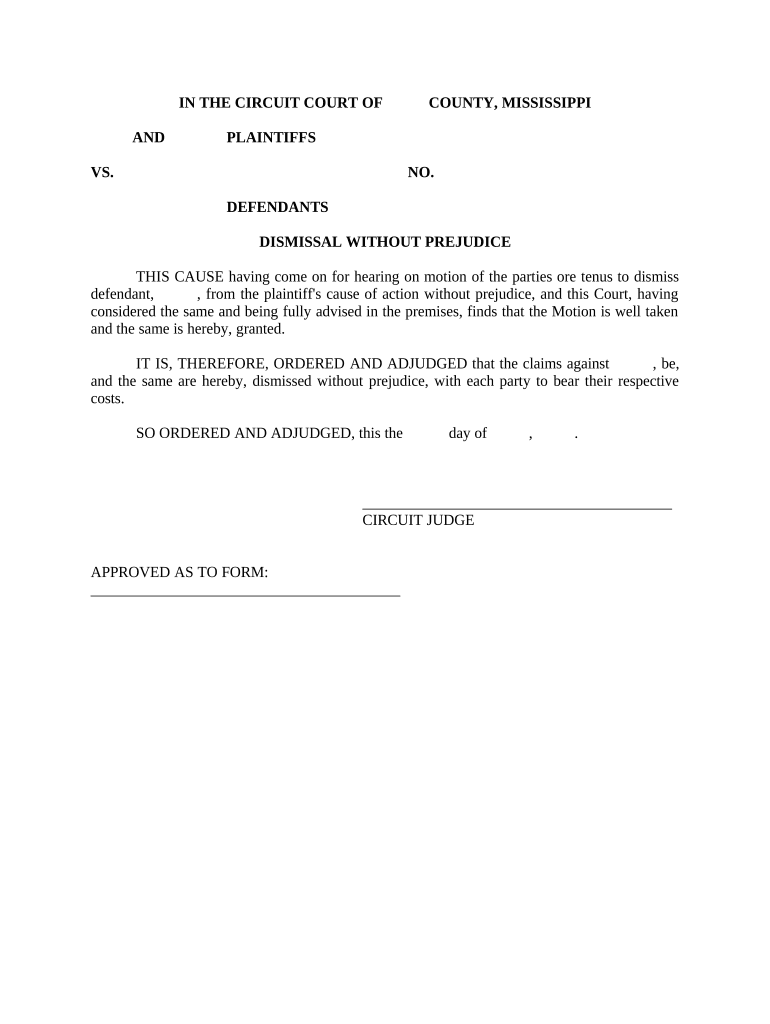 Motion for Recusal and Change of Venue Mississippi  Form