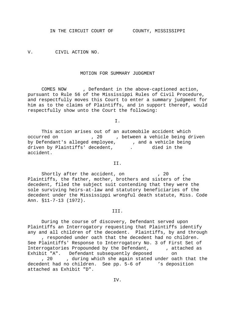 Mississippi Heirship  Form