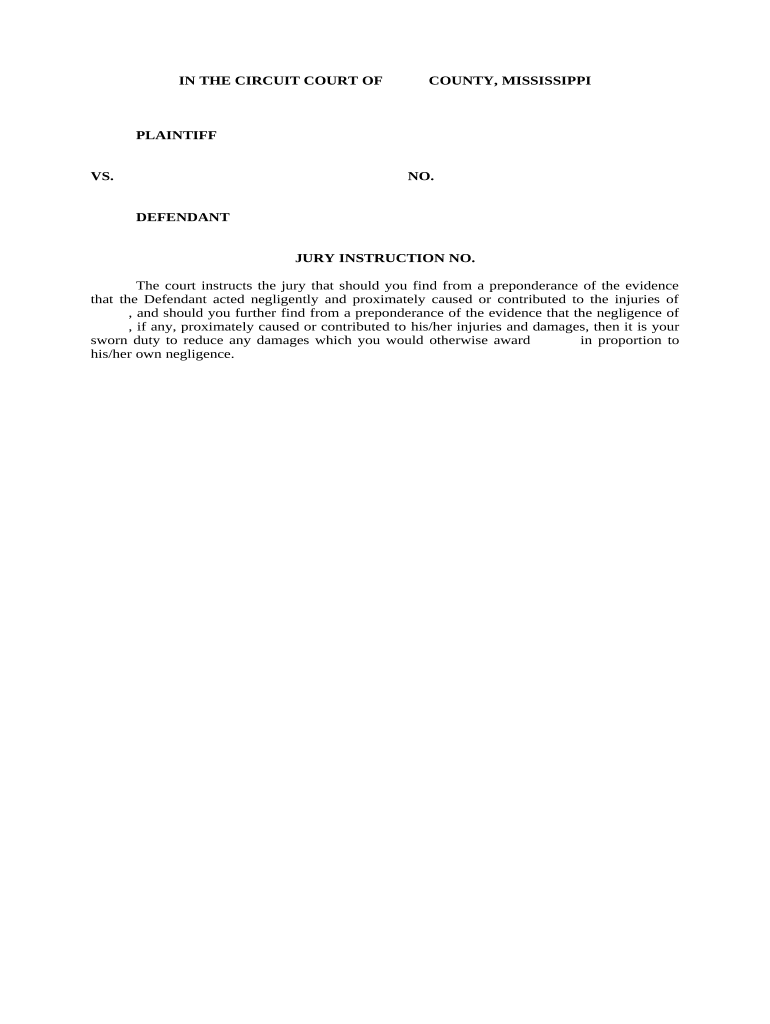 Jury Instruction No 4 Mississippi  Form