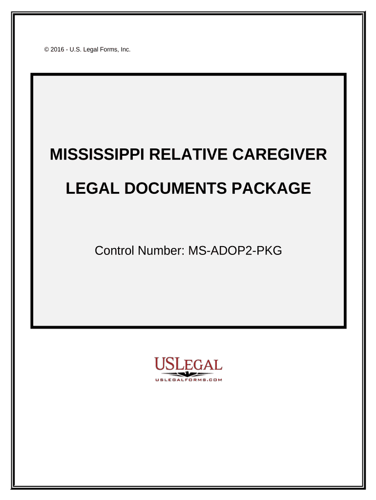 Mississippi Relative Caretaker Legal Documents Package Mississippi  Form