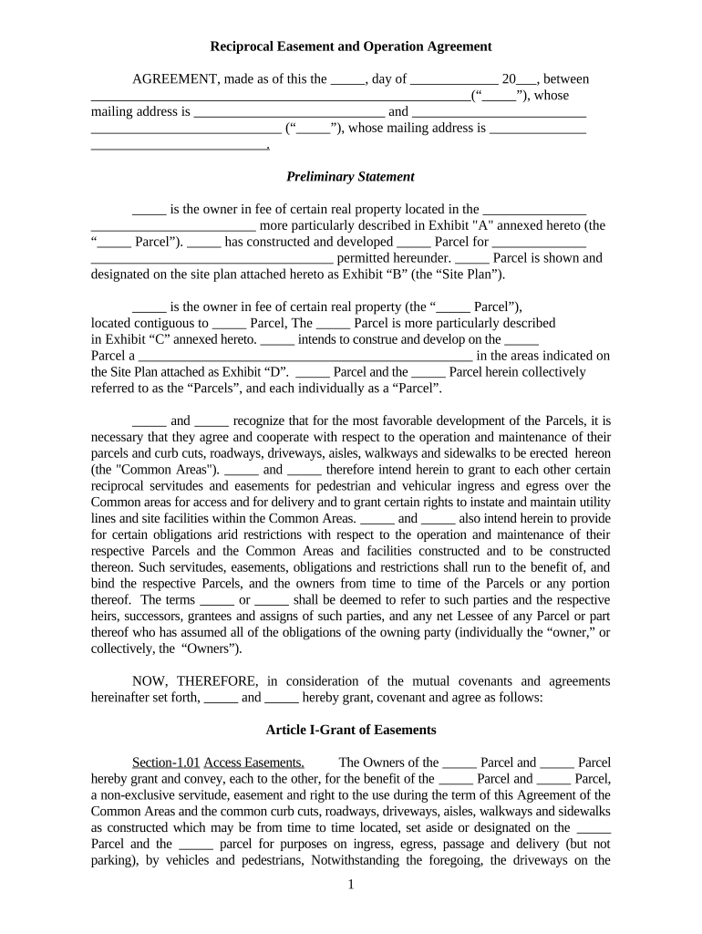 Ms Easement  Form