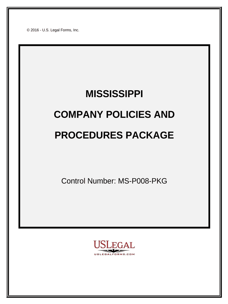 Company Employment Policies and Procedures Package Mississippi  Form