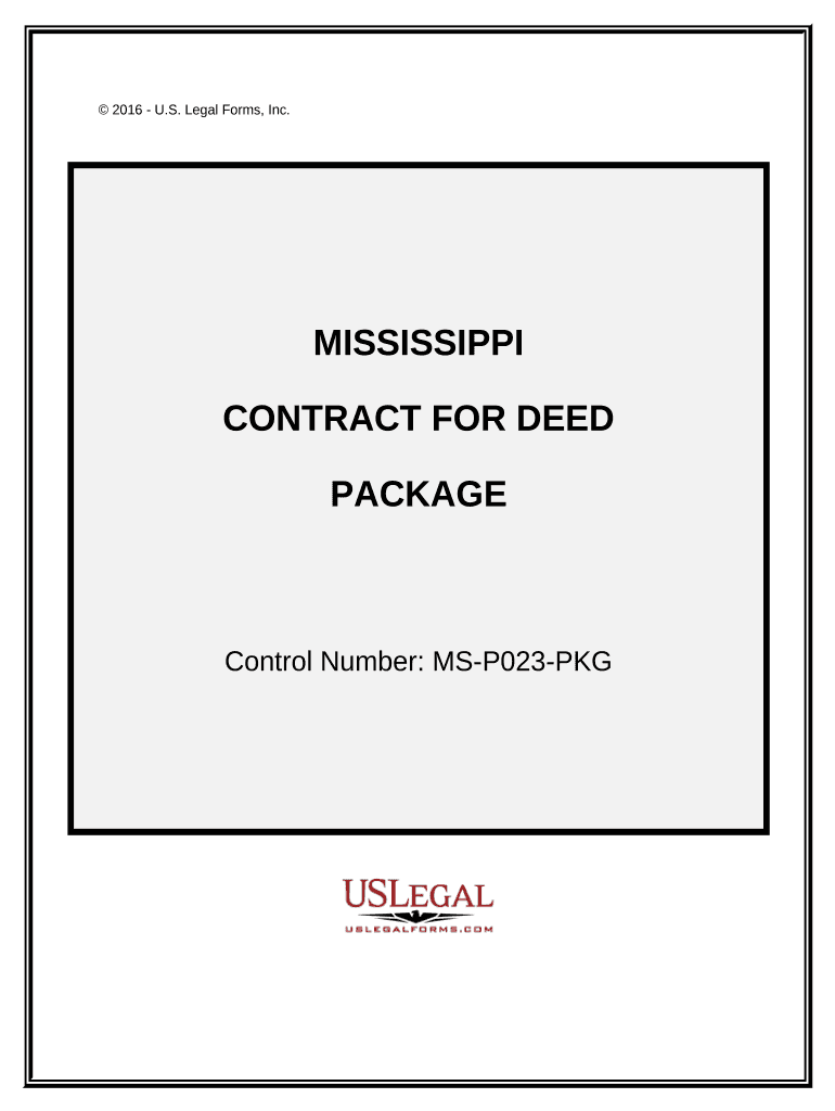 Contract for Deed Package Mississippi  Form