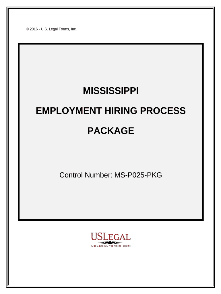 Employment Hiring Process Package Mississippi  Form