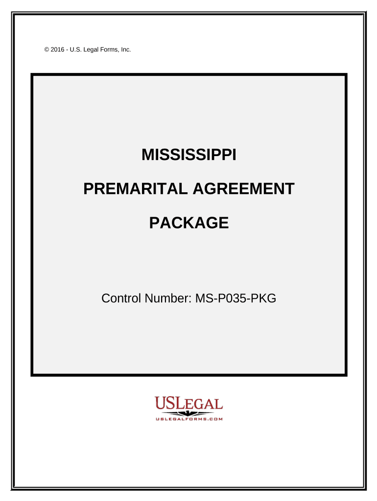 Premarital Agreements Package Mississippi  Form