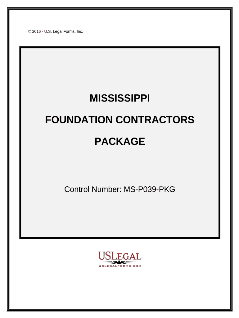 Foundation Contractor Package Mississippi  Form