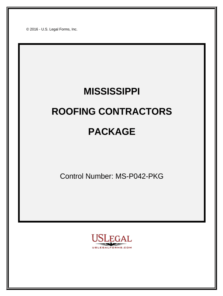 Roofing Contractor Package Mississippi  Form