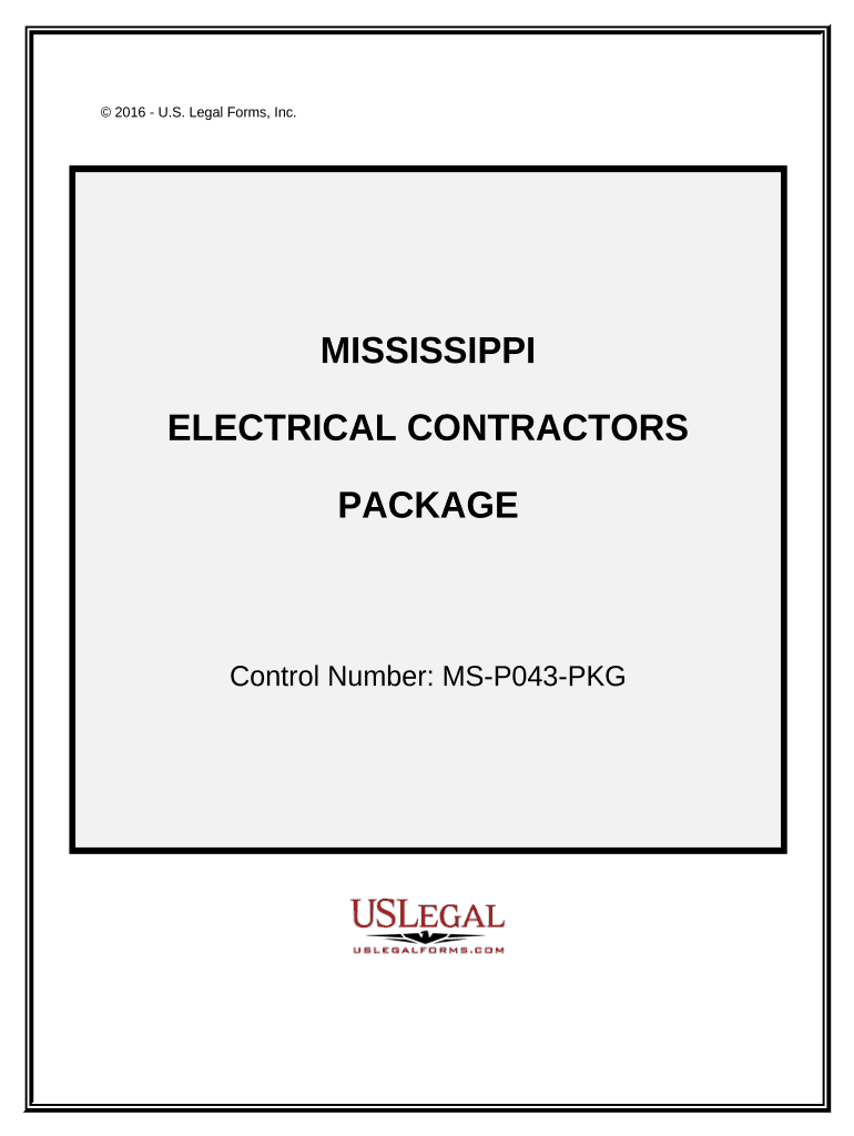 Electrical Contractor Package Mississippi  Form