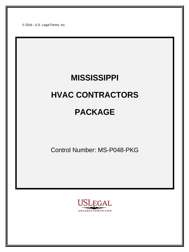 HVAC Contractor Package Mississippi  Form