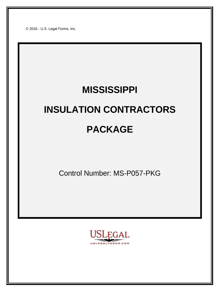 Insulation Contractor Package Mississippi  Form