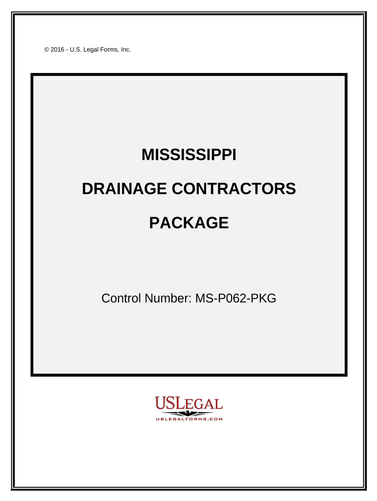 Drainage Contractor Package Mississippi  Form