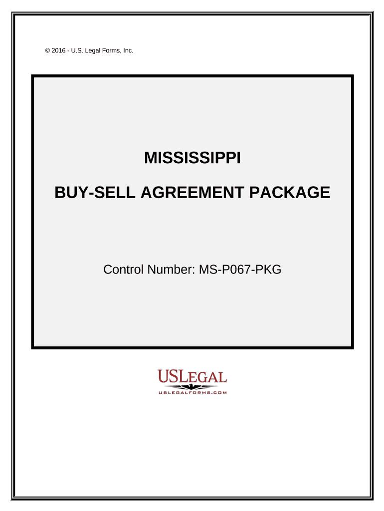 Buy Sell Agreement Package Mississippi  Form
