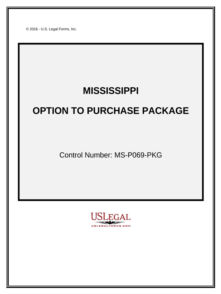 Option to Purchase Package Mississippi  Form