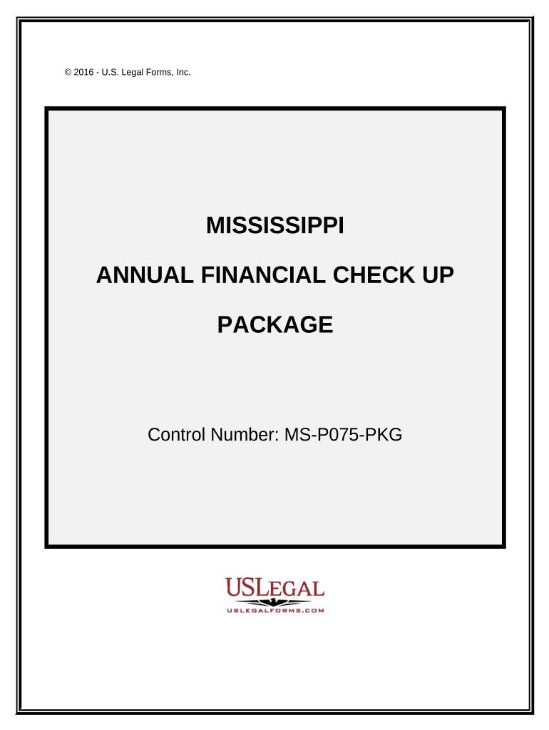 Annual Financial Checkup Package Mississippi  Form