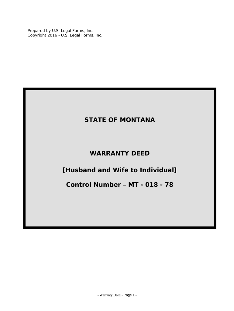 Montana Husband Wife  Form