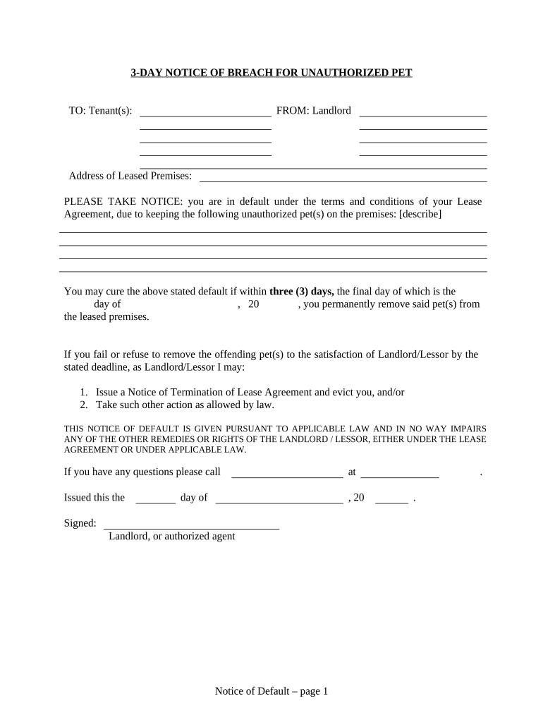 Montana 3 Day  Form