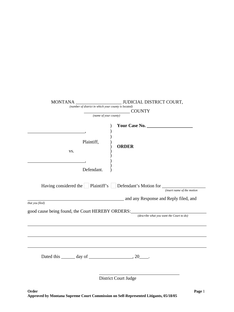 Execution District Court  Form