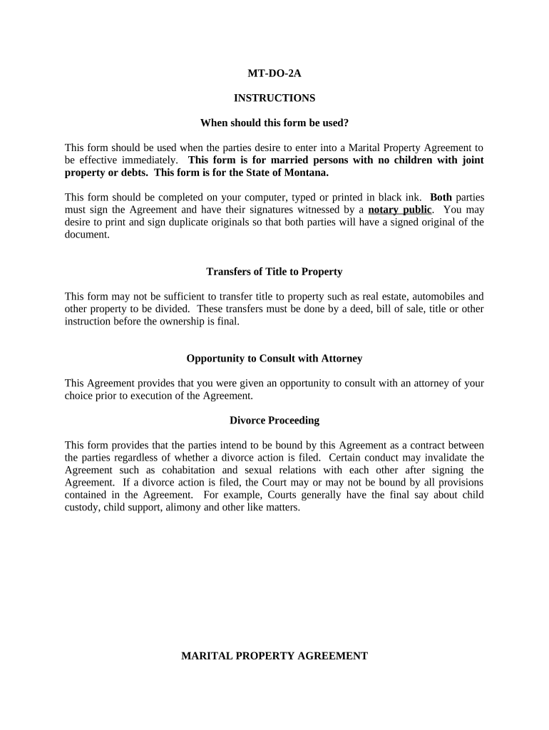 Marital Domestic Separation and Property Settlement Agreement No Children Parties May Have Joint Property or Debts Effective Imm  Form