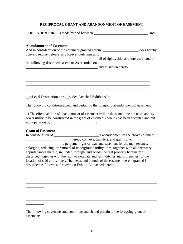 Montana Easement  Form