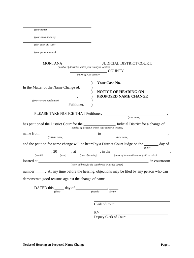 Notice Publication Name  Form