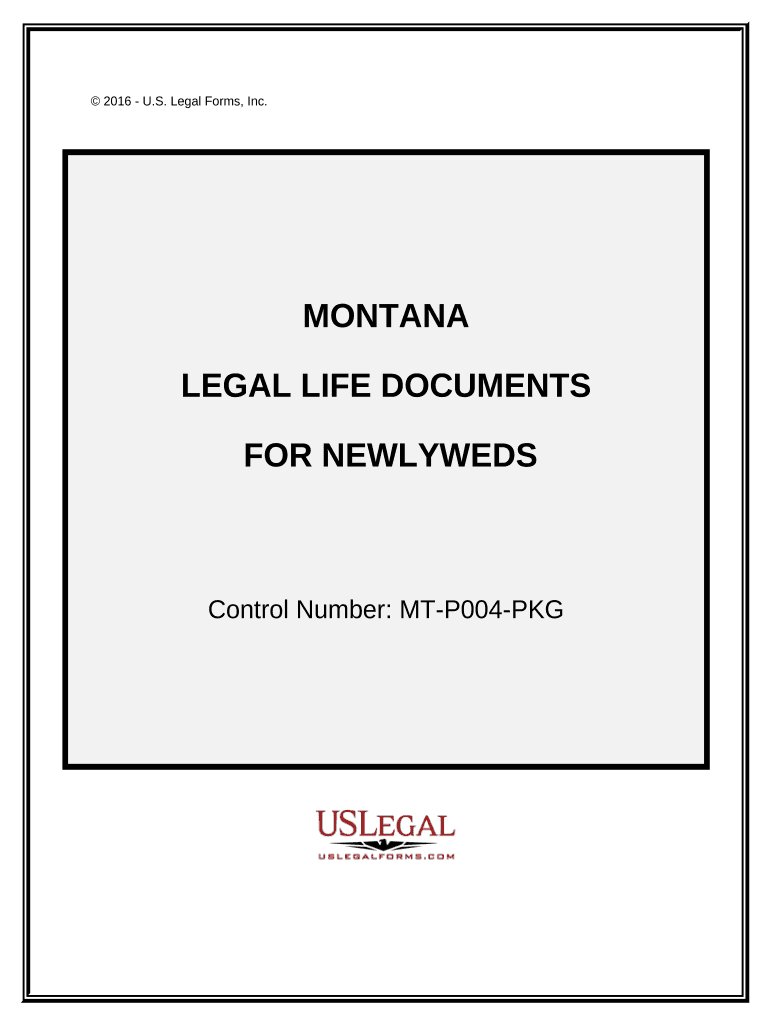 Essential Legal Life Documents for Newlyweds Montana  Form