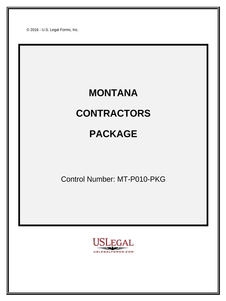 Contractors Forms Package Montana