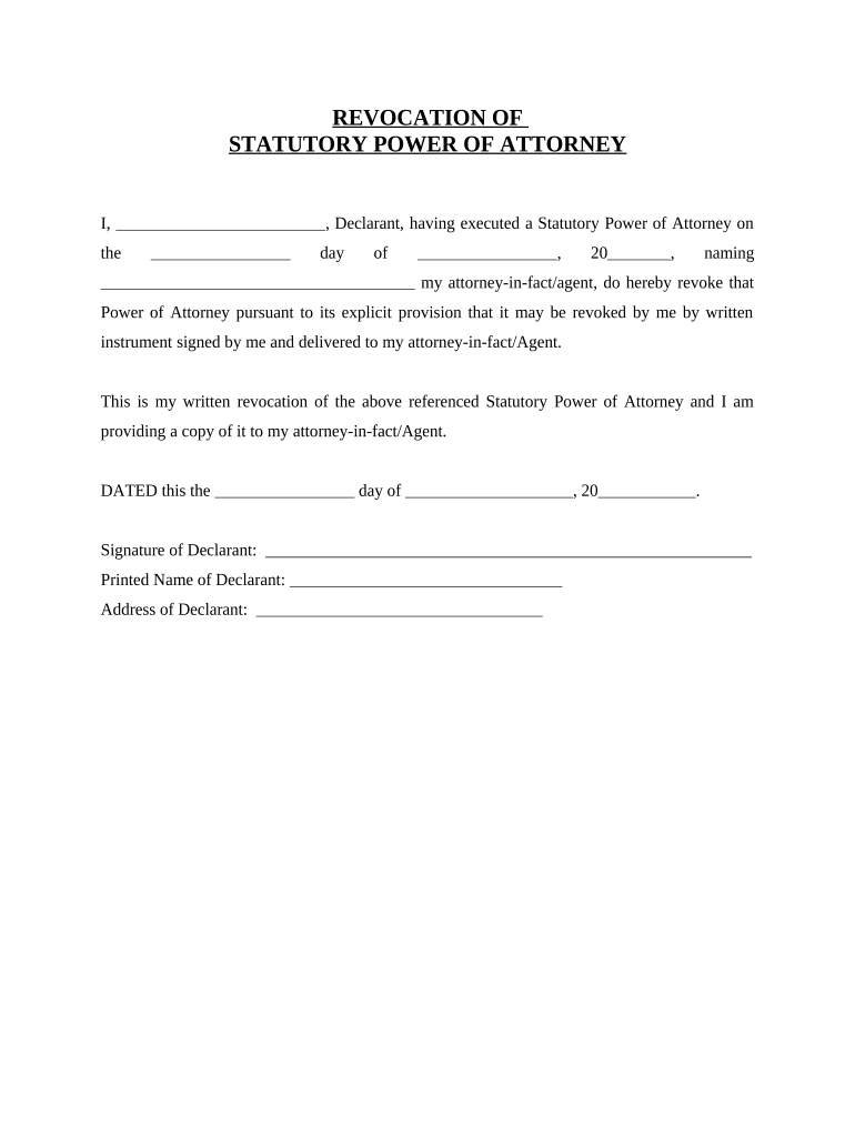 Montana Statutory  Form