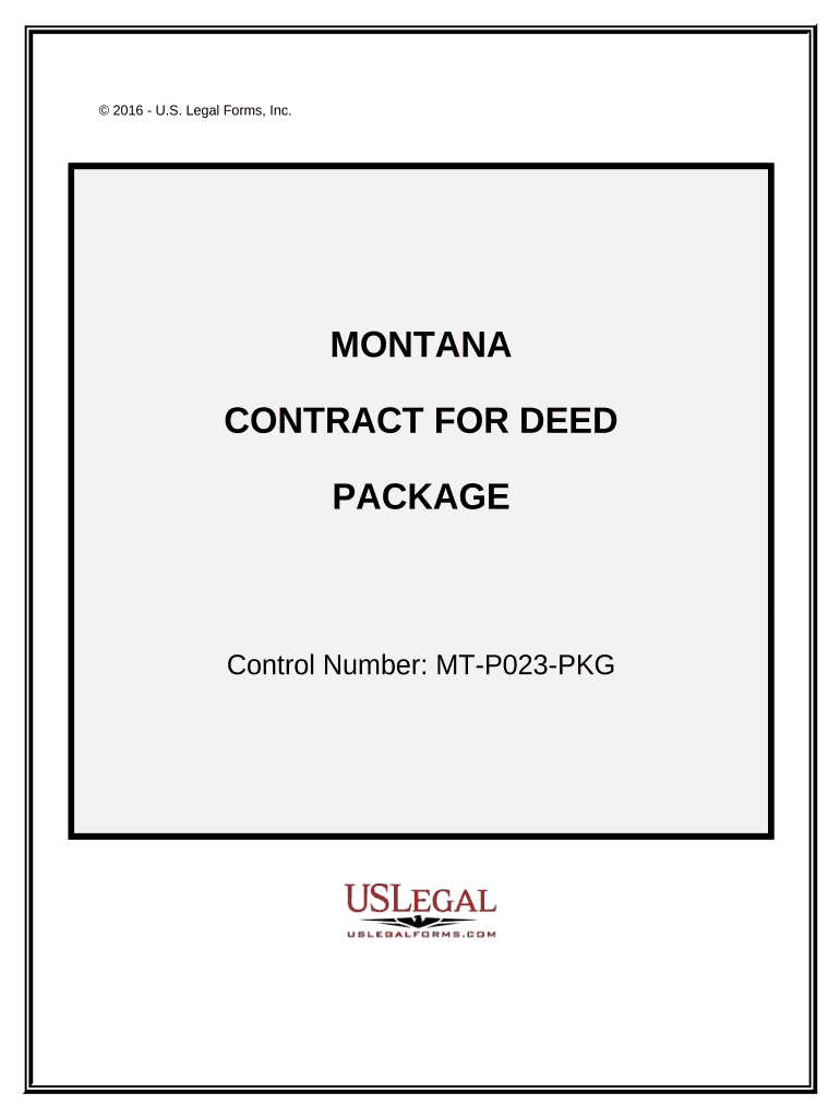Contract for Deed Package Montana  Form