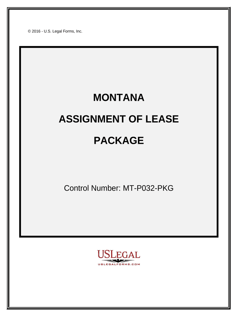 Assignment of Lease Package Montana  Form