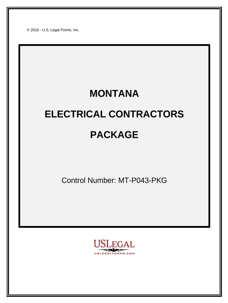 Electrical Contractor Package Montana  Form