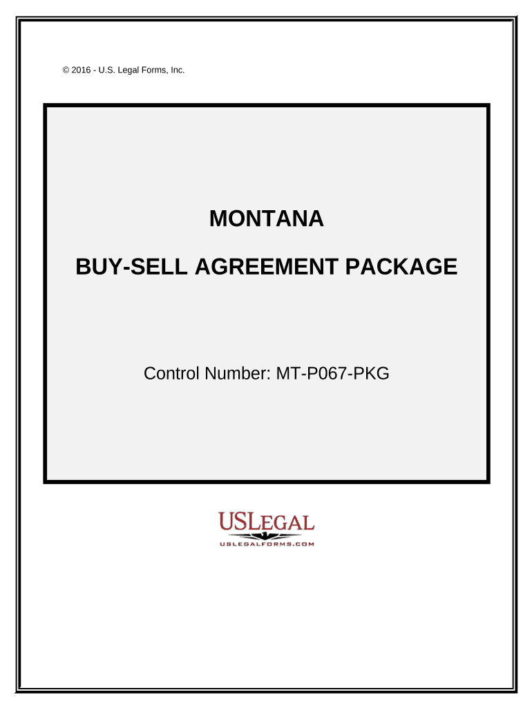 Buy Sell Agreement Package Montana  Form
