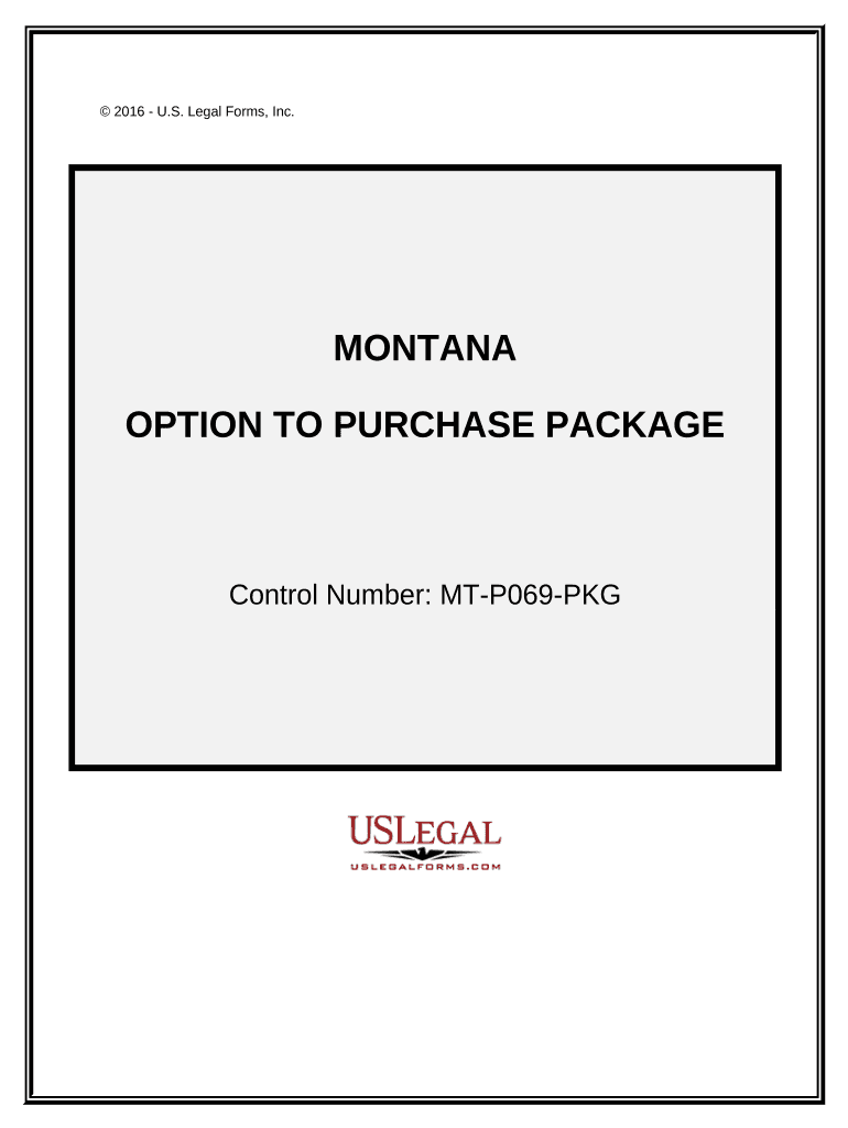 Option to Purchase Package Montana  Form