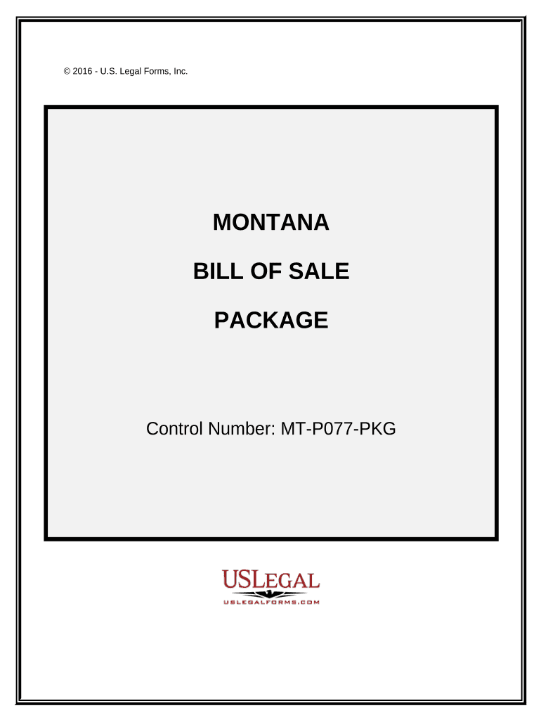 Montana Bill Sale  Form