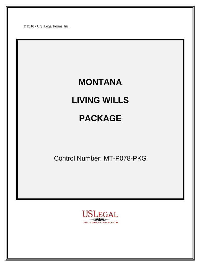 Fill and Sign the Living Wills and Health Care Package Montana Form