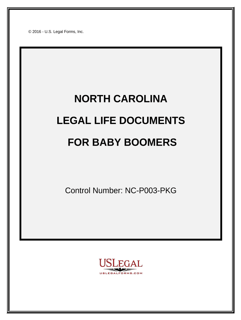 Essential Legal Life Documents for Baby Boomers North Carolina  Form