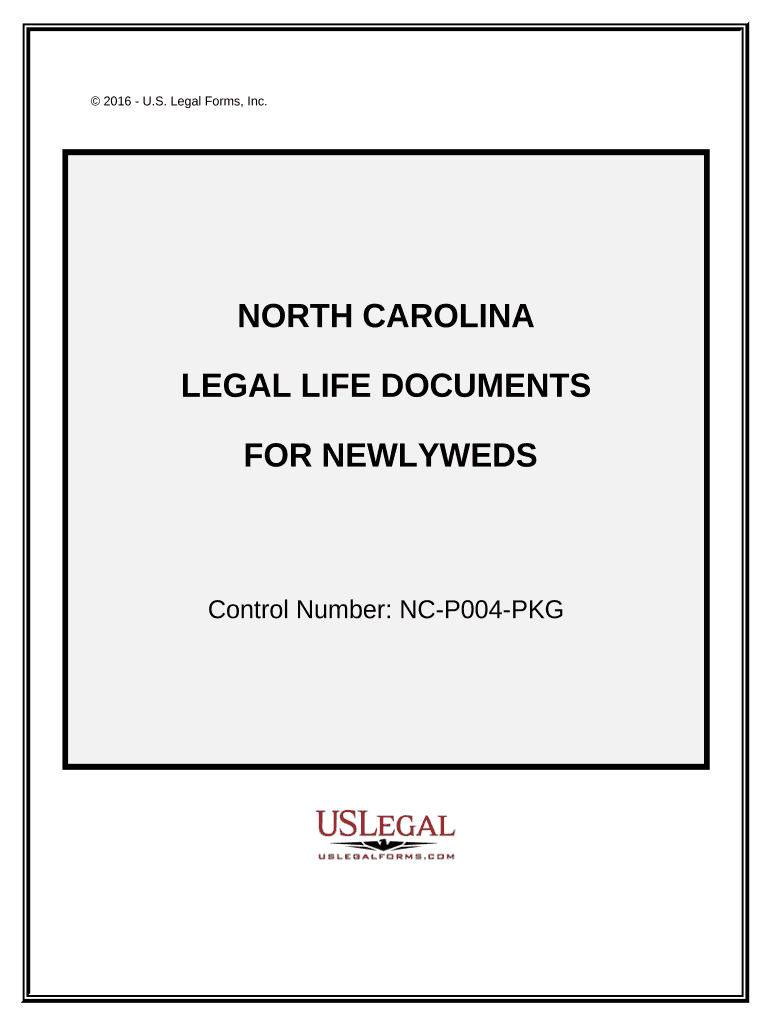 Essential Legal Life Documents for Newlyweds North Carolina  Form