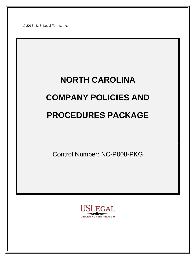 Company Employment Policies and Procedures Package North Carolina  Form