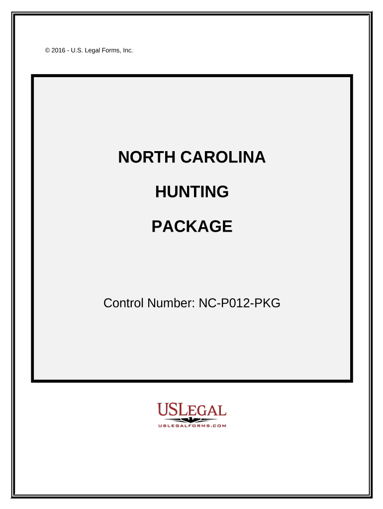 Hunting Forms Package North Carolina