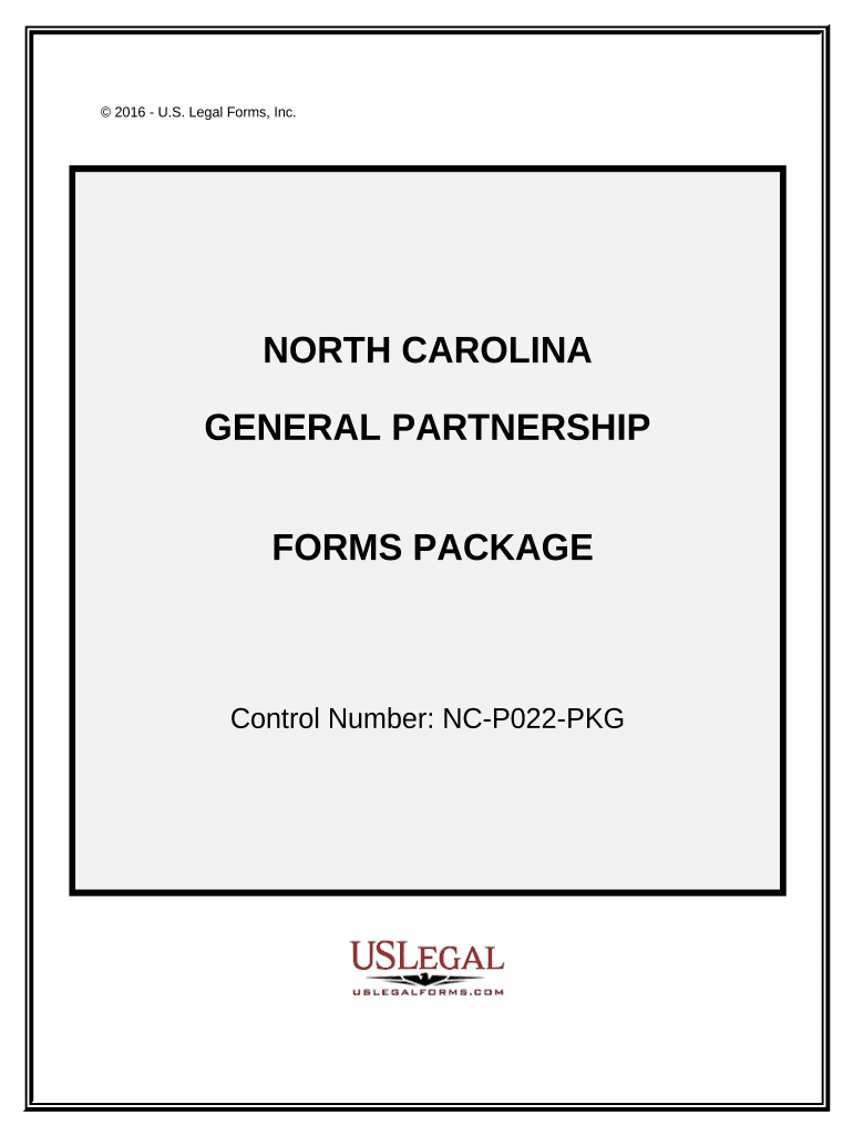General Partnership Package North Carolina  Form