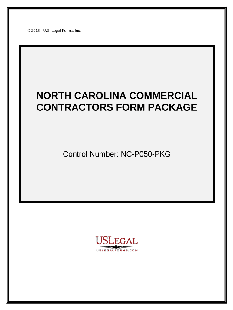 Commercial Contractor Package North Carolina  Form
