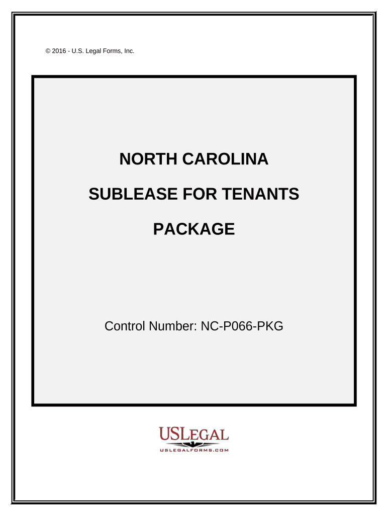 Nc Sublease  Form