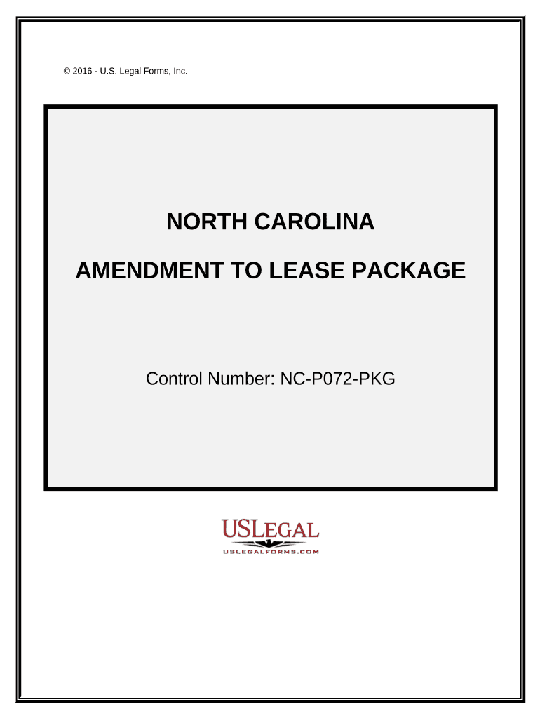 Amendment of Lease Package North Carolina  Form